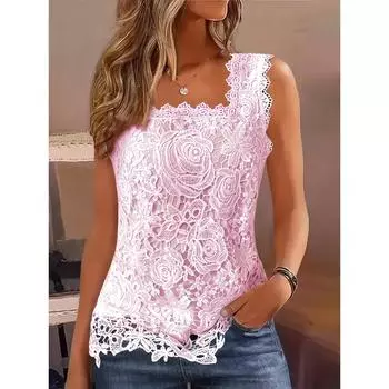 Майка с квадратным вырезом Женская одежда S белый