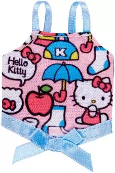 Майка с розовым принтом Hello Kitty от Barbie Fashions с синим бантом