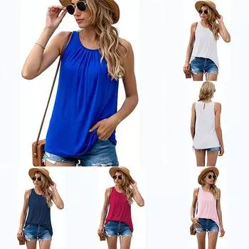 Майка-топ без рукавов женская майка женская праздничная майка женская майка лето S чёрный