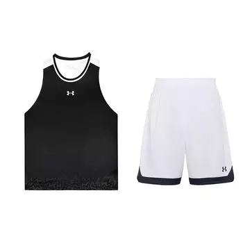 Майка-топ с круглым вырезом и трикотажными шортами с логотипом Under Armour Color Block, баскетбольный комплект для мужчин 24500108-001+21500202-100 XXL