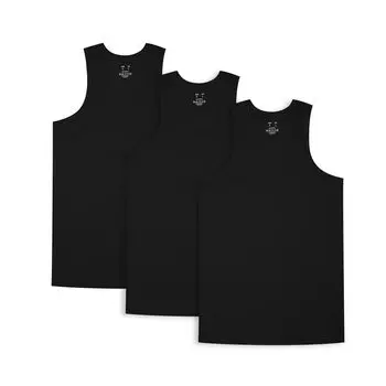 Майка-топ, внутренняя рубашка, комплект из 3 хлопковых трусов с U-образным вырезом, без рукавов, антибактериальные и устойчивые к запахам, впитывающие, быстросохнущие, без рукавов [HomyComy] для мужчин