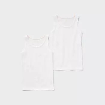 Майка UNIQLO BT из хлопковой сетки 2P однотонная