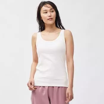 Майка в рубчик с бюстгальтером GU by Uniqlo