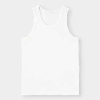 майка в рубчик с узором GU