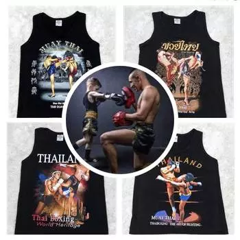 Майка, жилет, рубашка без рукавов, детская рубашка, Муай Тай, кикбоксинг, ММА, микс, боевое искусство, 3D принт, тренировка, фитнес, тренировки в тренажерном зале, хлопок