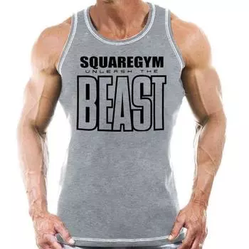 Майки без рукавов Одежда для бодибилдинга Майки Майки для фитнеса Мужские топы M озеро синий