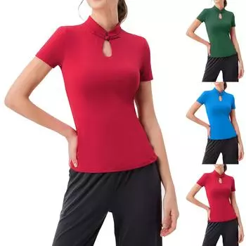 Майки для тренировок, рубашки с открытой спиной для йоги, свободный крой, спортивный спортивный топ с рукавами L синий