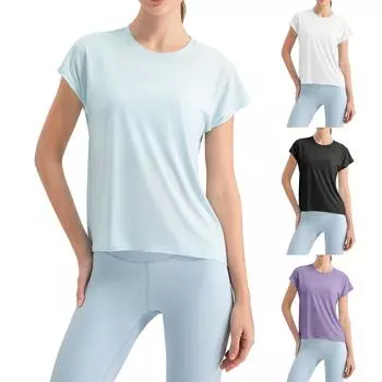 Майки для тренировок, рубашки с открытой спиной для йоги, свободный крой, спортивный спортивный топ с рукавами XL