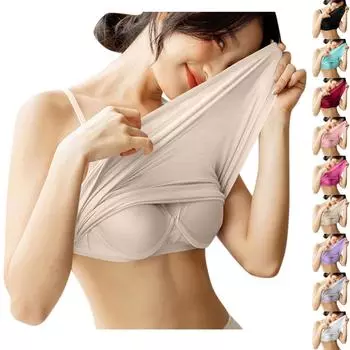 Майки для женщин, летние повседневные топы на тонких бретельках для тренировок L чёрный