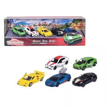 Majorette 1/64 итальянский автомобиль мечты подарочный набор из 5 единиц в комплекте lamborghini countach Huracan urus alfa romeo Julia 4C spider мини-автомобиль Majorette [продукт]