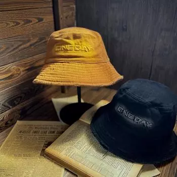 Майярд американская тяжелая промышленность потертая джинсовая шляпа-ведро мужская оригинальная личность потертая большая шляпа-тазик женская лицо прилив 54-58cm