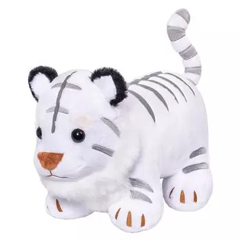 Майский благоприятный счастливый плюшевый тигр, первая комнатная боковая декоративная кукла, тигр, белый, 35 см, игрушка, игрушка, фестиваль, использование, тигр, белый