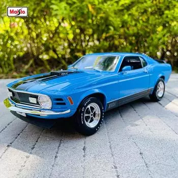 Майсто 1:18 НОВЫХ 1970 Ford Mustang Mach 1 Car Литой сплав Ретро Модель автомобиля Классическая модель автомобиля Украшения для автомобиля Коллекция подарков
