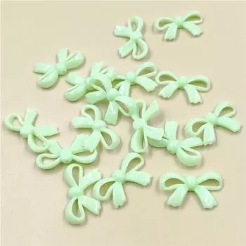 Макарон Цвет Материал DIY Серьги Ожерелье Изготовление Бусин 20 Шт. Ювелирные Изделия Аксессуары Вертикальное Отверстие Кремовый Бантик Акрил Ручной Работы разноцветный