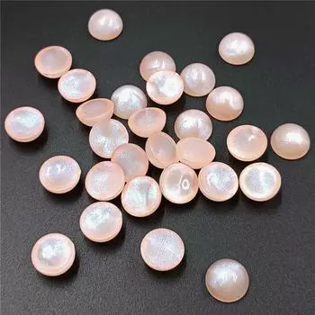 Макарон цвет полукруг мода тонкий мерцающий 10 мм/12 мм круглый материал браслет ожерелье изготовление 30 шт. бусины нашивка акриловый кулон аксессуары 10mm разноцветный