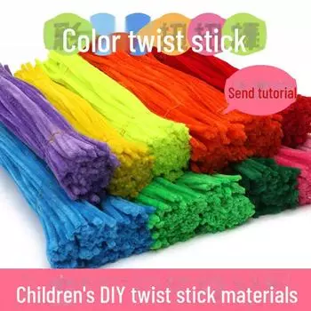 Макарон Цветные палочки для самостоятельного изготовления 6 мм для детских игрушек и поделок в детском саду 100 pieces, 6mm белый