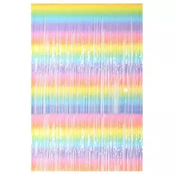 Макарон Градиентная Разноцветная Дождевая Стримерная Занавеска Для Памятного Дня Рождения И Праздничных Мероприятий 1M Light