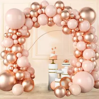 Макарон розовые шары гирлянда арка комплект свадьба день рождения украшения для вечеринки дети вечеринка для будущей мамы день рождения девушки конфетти латексные шары Other