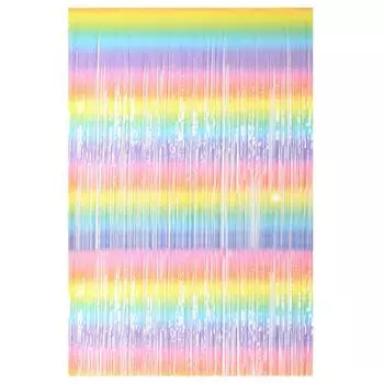 Макарон Вибрационный Градиент Дождь Занавес Украшение Для Фотосессии Вехи Малыша 2m Pastel Gradient