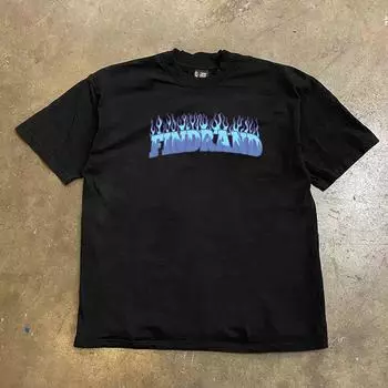 Make Money for Charity 260G Heavy Pure Cotton! American Oversize COUPLE S Women Loose Short sleeve T-shirt Men Black 2XL [260g Heavy weight pure cotton]]