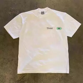 Make Money for Charity 260G Heavy Weight Pure Cotton! Oversize Couple s Loose Short-Sleeved T-shirt for Men White 2XL [260g Heavy weight pure cotton]]