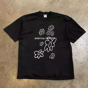 Make Money for Charity 260G Heavy Weight Pure Cotton! Minimalist Casual Ins Short-Sleeved T-shirt Amekaji Hiphop Black M [260g Heavy weight pure cotton]]