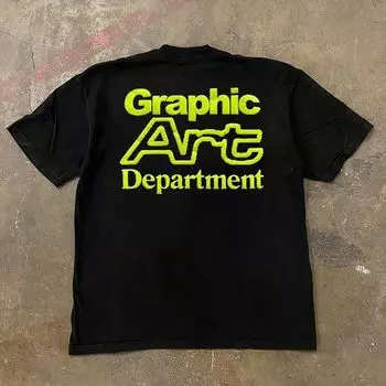 Make Money for Charity 260G Heavy Weight Pure Cotton! Trendy Easiest for Match American Vintage Men s and Women s Short-Sleeved T-shirt Black M [260g Heavy weight pure cotton]]