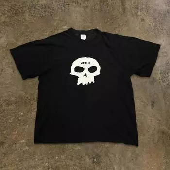Make Money for Charity 260G Heavy Weight Pure Cotton! American Vintage Style Amekaji Niche Style Skull Black L [260g Heavy weight pure cotton]]