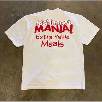 Make Money for Charity 260G Heavy Weight Pure Cotton! American Retro Stylish Niche Style Oversize Short Sleeve T-shirt White M [260g Heavy weight pure cotton]]