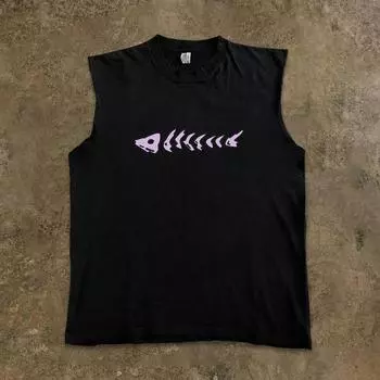Make Money to Do Charity Suction Ventilation Pure Cotton! Fashion Street Large Insect Smiley Face Vintage Men and Women Black M [250g Heavy weight pure cotton]]