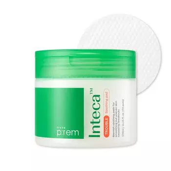 make prem Make Prem Inteca Trouble Soothing Pad 70 листов Прокладки для ухода за мертвыми клетками Чистый хлопок Большая емкость (330мл) кожа/черные точки/кожное сало/проблемы