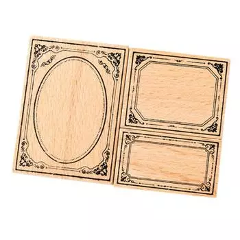 Make Your Crafts Stand Out with Wood Rubber Stamps Retain Natural Texture Exquisite Engraving Lines 4 Stamps in a Pack