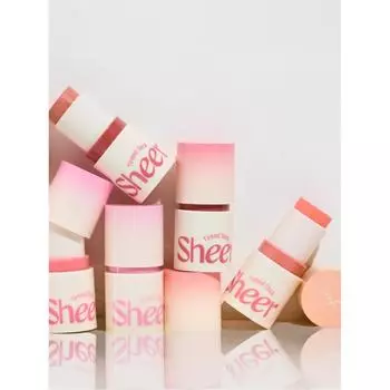 Makeheal [с мини-пуховкой] Тонированные прозрачные румяна-стики 01 Sheer Blossom