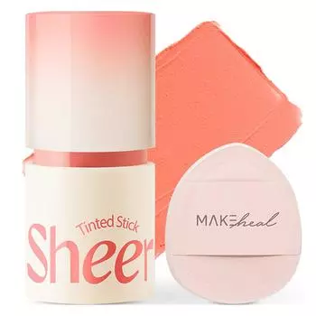 Makeheal Tinted Sheer Stick + Finger Puff Set, 02 Sheer Sunset, 1 piece