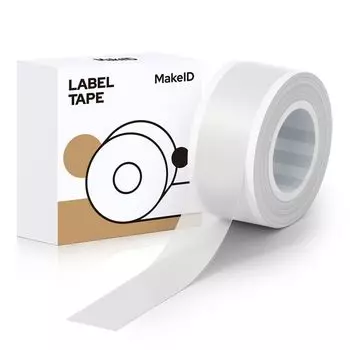 MakeID Label Printer Full Paper Label Label Sticker Genuine Thermal Roll Paper Width 12mm Length 4m Suitable for Compatible L1/Q1 - Handwriting/Price
