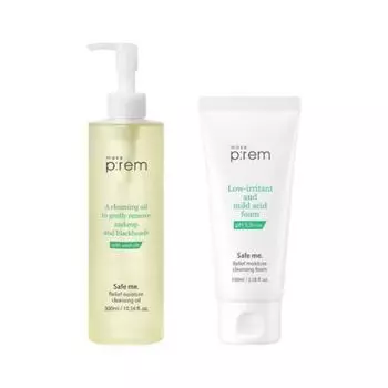 MakePrem Safe Me Relief Moisture очищающее масло для веганов 300 мл (+Пена 100мл), 1 кусок