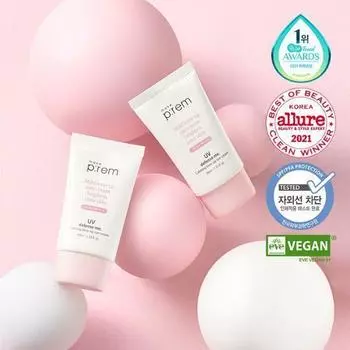 MakePrem UV Defense Me Calming Tone Up Sun Cream 40ml 1+1 Special, Корейский солнцезащитный крем