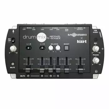Maker hart Drum Maker hart Drum Mixer 6 выходов Канал многодорожечного аудио Моно Аудио MICixer 6 выходов Многодорожечный стерео моно аудио MIC IN/3 Микшер/3,5 мм