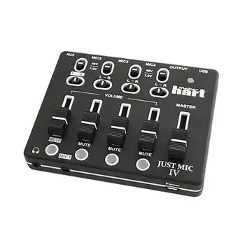 Maker Hart Just Mic IV 4-канальный микрофон стерео стереомикрофон питание аудио источник питания микшер/4 В/1 В/2 ВЫХОДА/48 В/1,5 В питание/USB