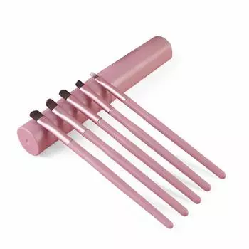 Makeup Brush 5 Makeup Brush Premium Fiber Makeup Super Makeup Comes with Cosmetic Pouch Makeup Set, Pieces, Set, Beginner, Bristle, Portable, Brush,