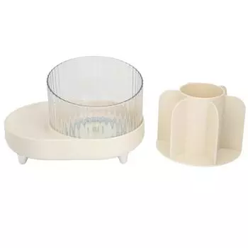 Держатель для кистей для макияжа, вращающийся, многосетчатый, косметический ящик для хранения кистей для помады