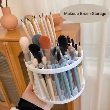 Makeup Brush Holder New Portable 49 Hole Artist Art Brush Holder Holder Holds Makeup Organizer белый