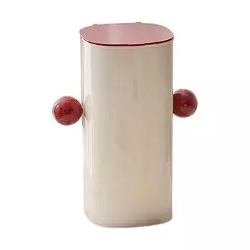 Makeup Brush Holder with Dustproof Cover Large Capacity Four Compartments Design Multipurpose Cosmetic Brush Organizer красный