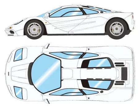 Makeup EIDOLON COLLECTION McLaren F1 Road Car 1994 White Finished Product EM748C 1/43