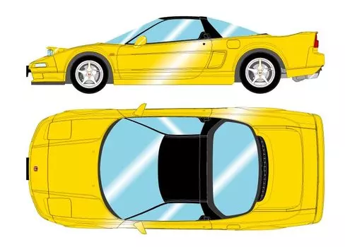 Makeup EIDOLON Honda 1992 Headlamp Open Indy Yellow Pearl Finished Product 1/43 NSX-R (NA1)