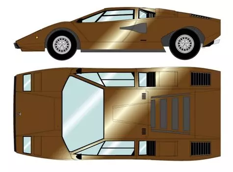 Makeup EIDOLON Lamborghini Countach LP400 1974 Luci Del Bosco Finished Product 1/43 (Metallic Brown)