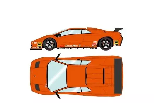 Makeup EIDOLON Lamborghini Diablo SVR Racing 1996 Orange Finished Product 1/43 (Black Wheel)