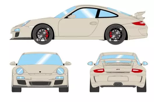 Makeup EIDOLON Porsche 911 GT3 2010 Cream White Finished Product 1/43 (997.2)