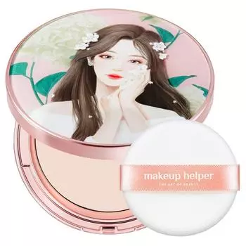 Makeup Helper Art Pact Original Professional Finish 25 г Sweet Sophia x 1 + эксклюзивный набор пуховок, нет. 21 светло-розовый, 1 набор