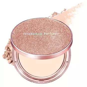 Makeup Helper Art Pact Original Professional Finish Rose Glitter Pact Powder 25 г, нет. 21 светло-розовый, 1 шт.